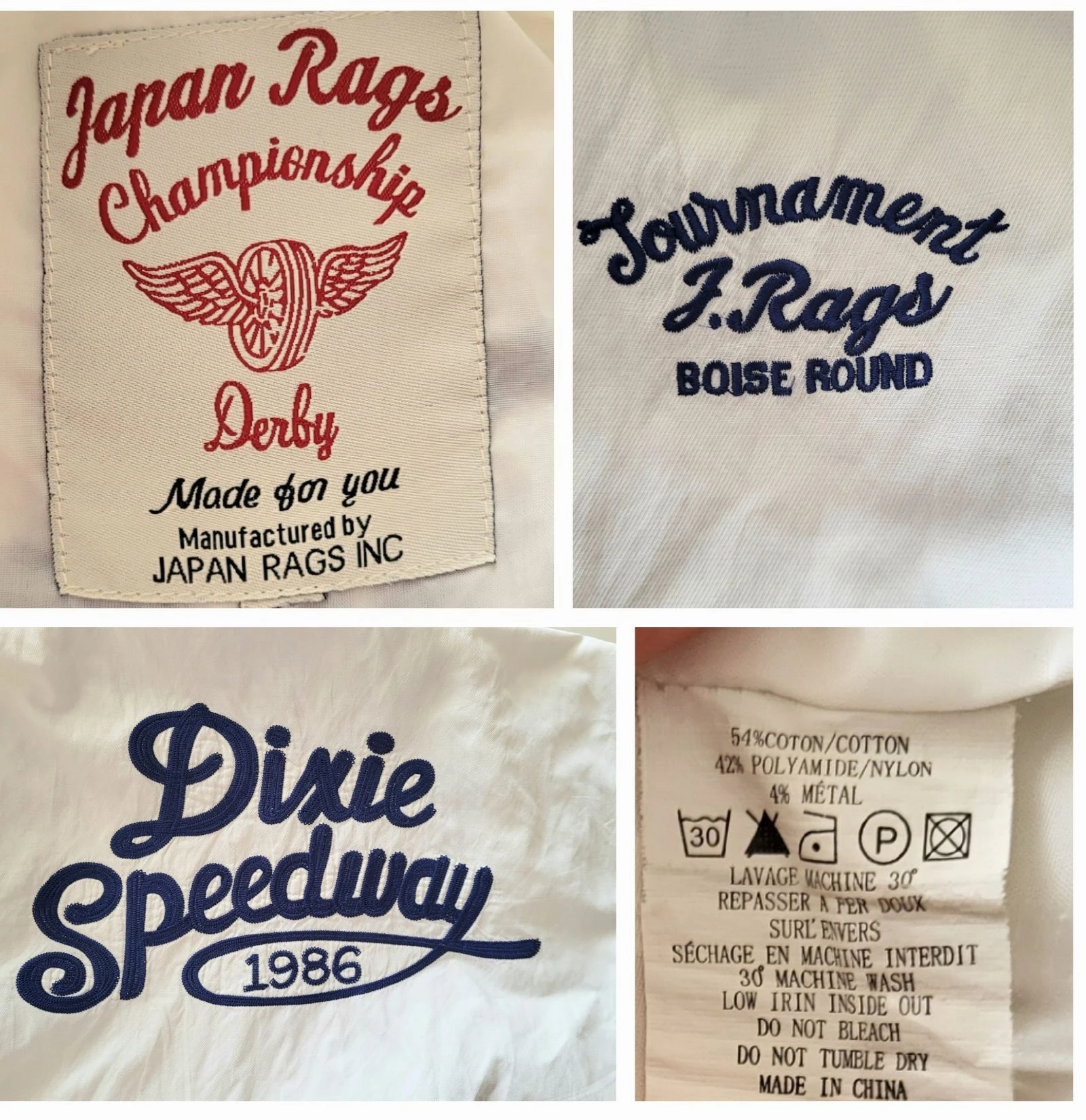 Japan Rags Champion ship Veste/Blouson Teddy TM/TFr38-Branco-Corte reto em OT – photo 7